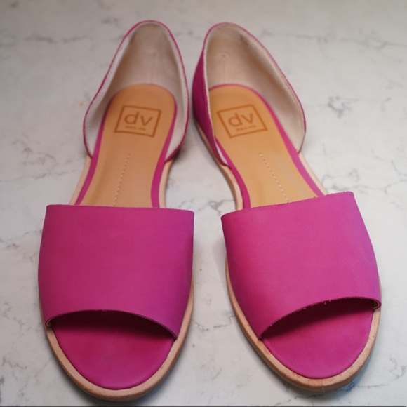 hot pink flat sandals